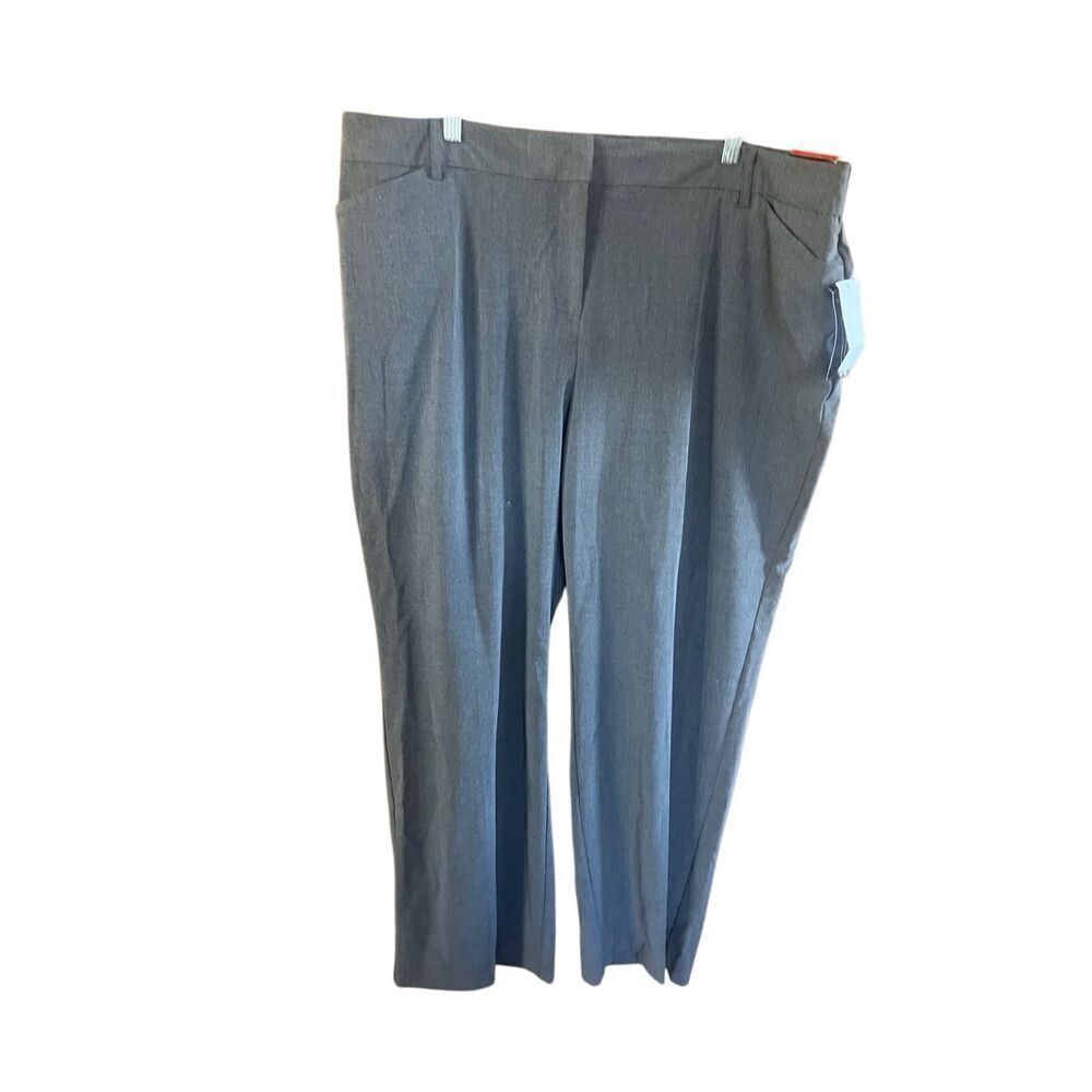 Fashion Bug Secret Slimmer Staright Leg Gray Pants Sz 22W Petite NWT